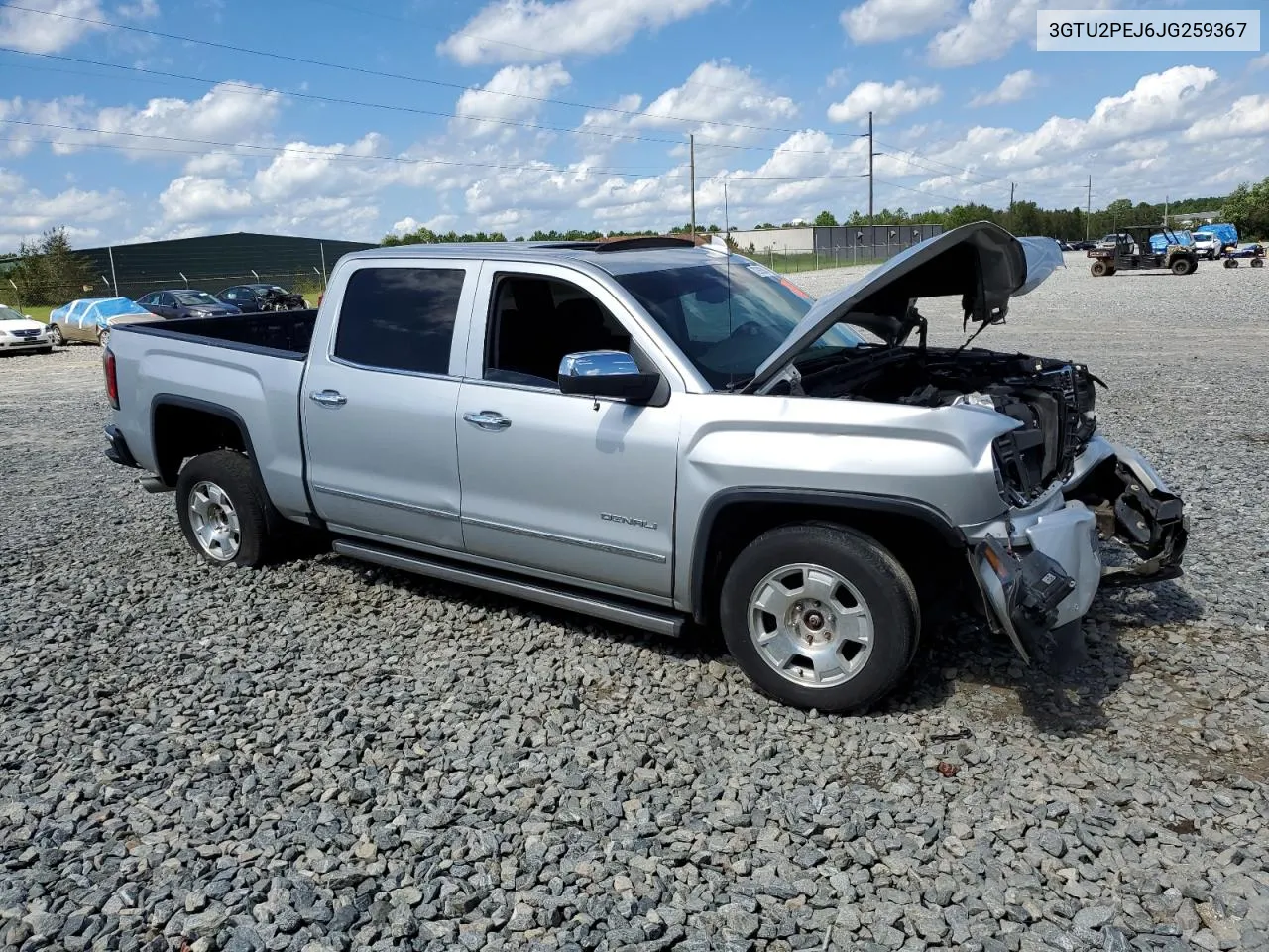 2018 GMC Sierra K1500 Denali VIN: 3GTU2PEJ6JG259367 Lot: 72992004