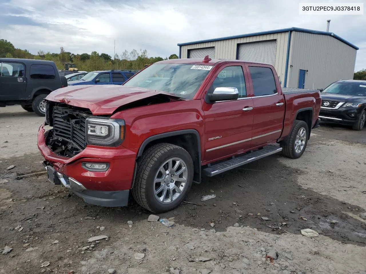 2018 GMC Sierra K1500 Denali VIN: 3GTU2PEC9JG378418 Lot: 73314344