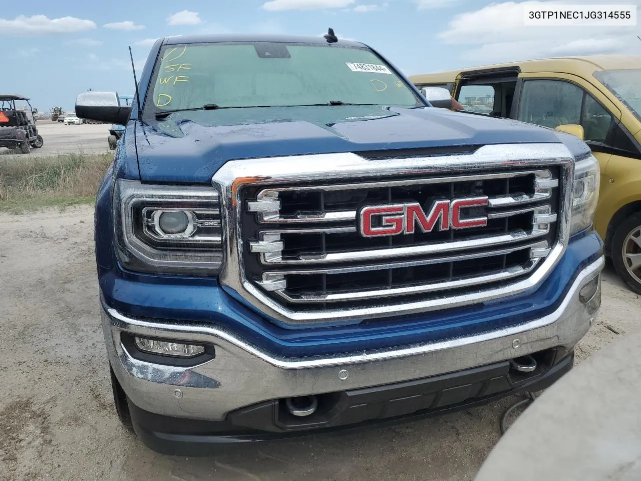 2018 GMC Sierra C1500 Slt VIN: 3GTP1NEC1JG314555 Lot: 74831844