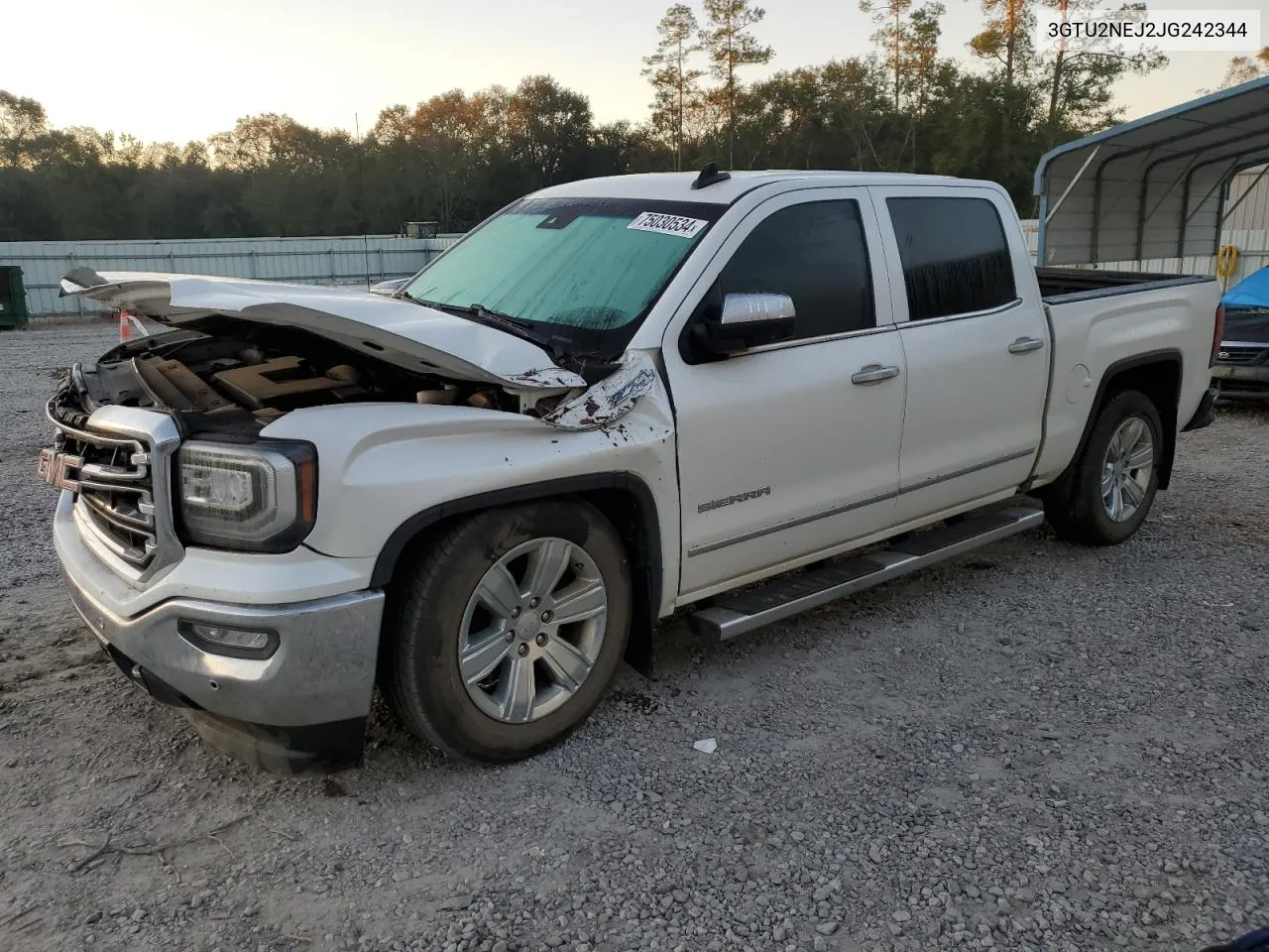 2018 GMC Sierra K1500 Slt VIN: 3GTU2NEJ2JG242344 Lot: 75030534