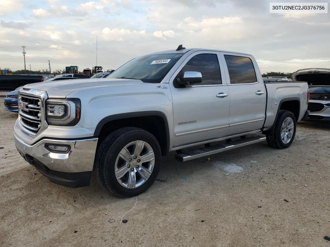 2018 GMC Sierra K1500 Slt VIN: 3GTU2NEC2JG376756 Lot: 75085344