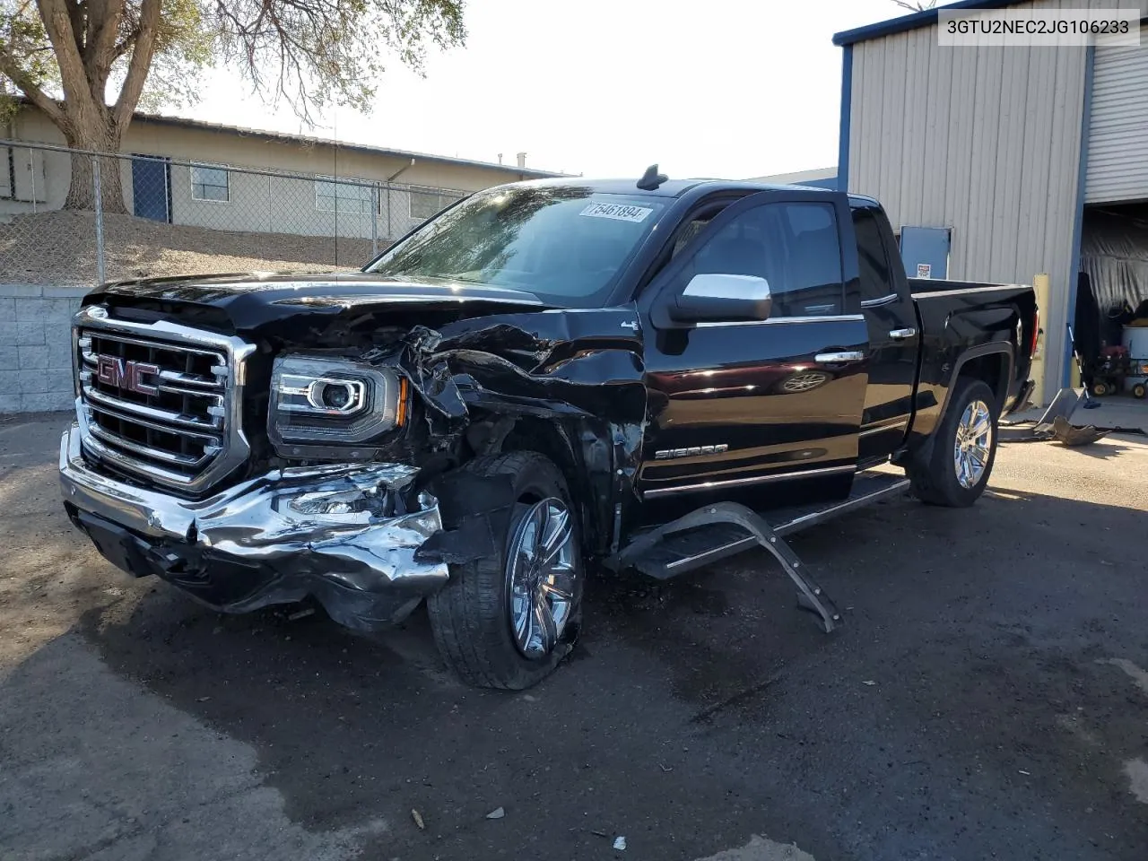 2018 GMC Sierra K1500 Slt VIN: 3GTU2NEC2JG106233 Lot: 75461894