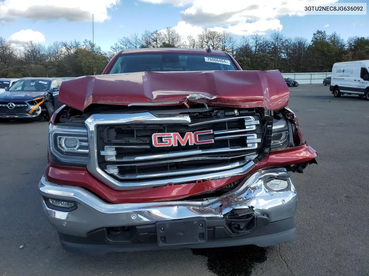 2018 GMC Sierra K1500 Slt VIN: 3GTU2NEC8JG636092 Lot: 76006464