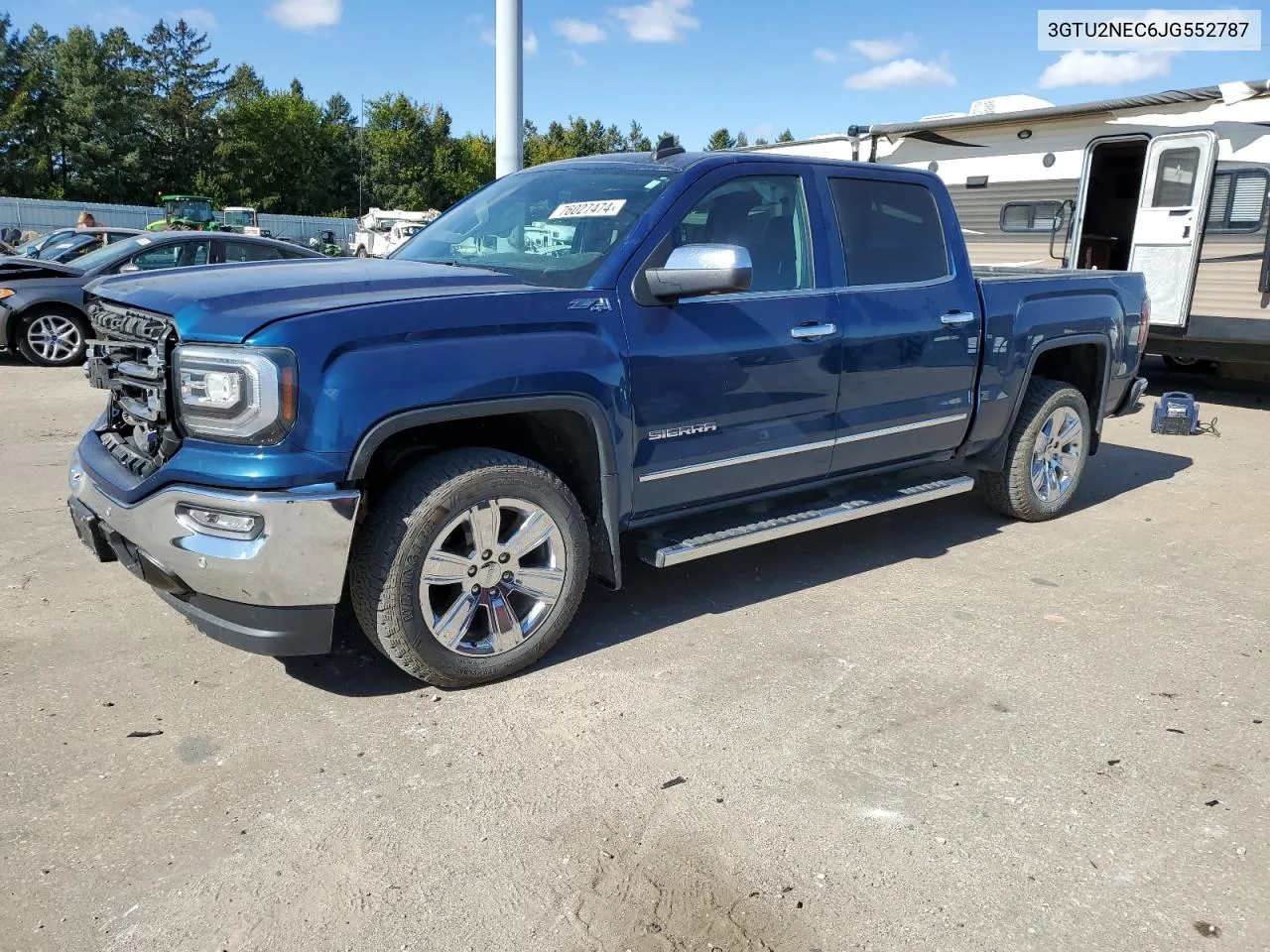 2018 GMC Sierra K1500 Slt VIN: 3GTU2NEC6JG552787 Lot: 76027474