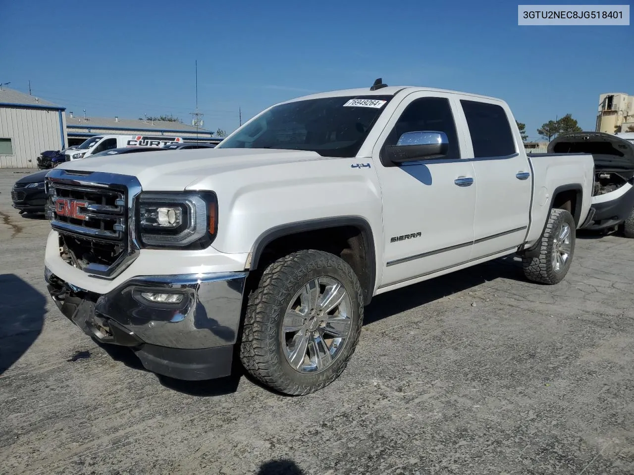 2018 GMC Sierra K1500 Slt VIN: 3GTU2NEC8JG518401 Lot: 76949264