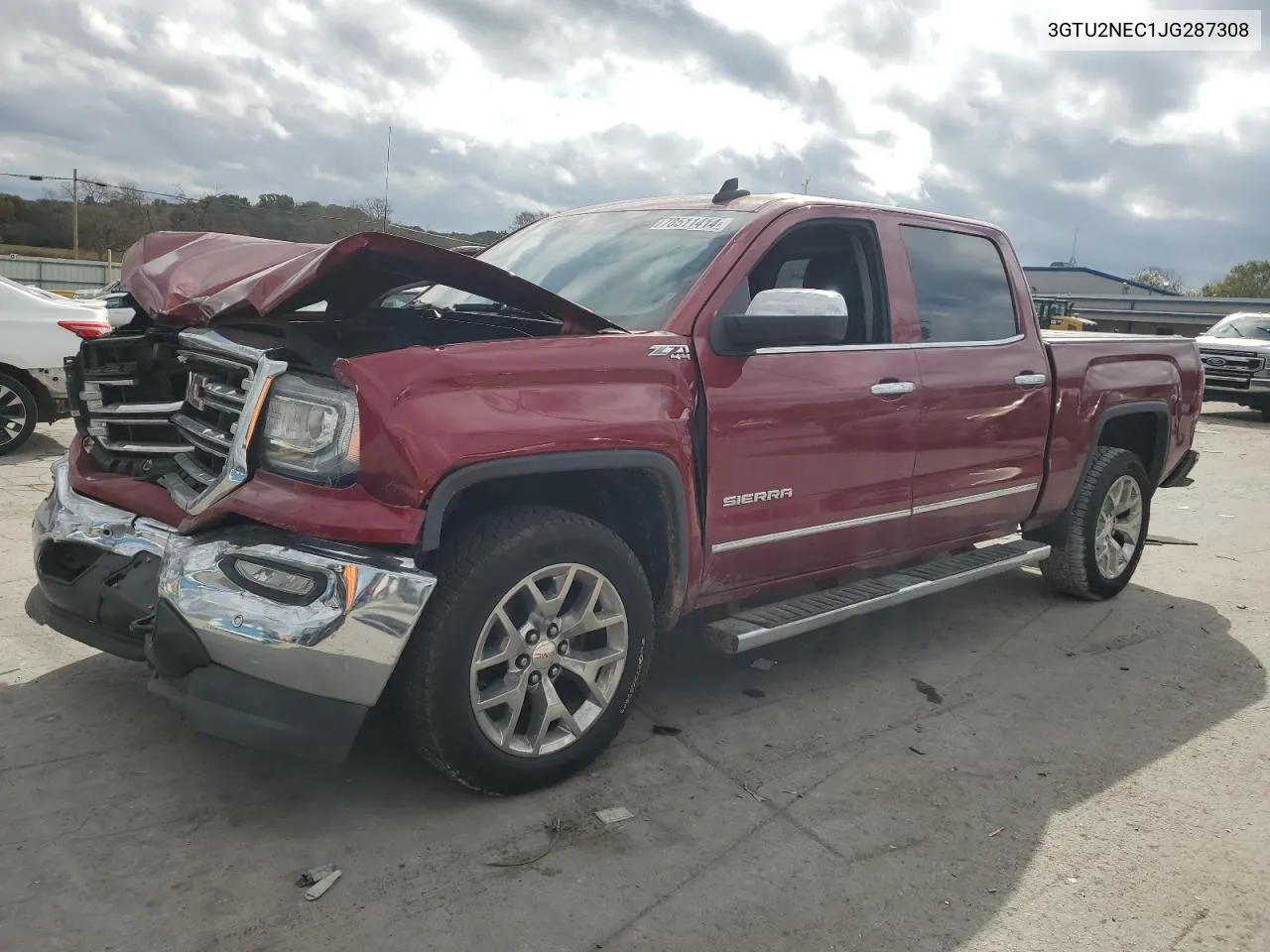 2018 GMC Sierra K1500 Slt VIN: 3GTU2NEC1JG287308 Lot: 78511414