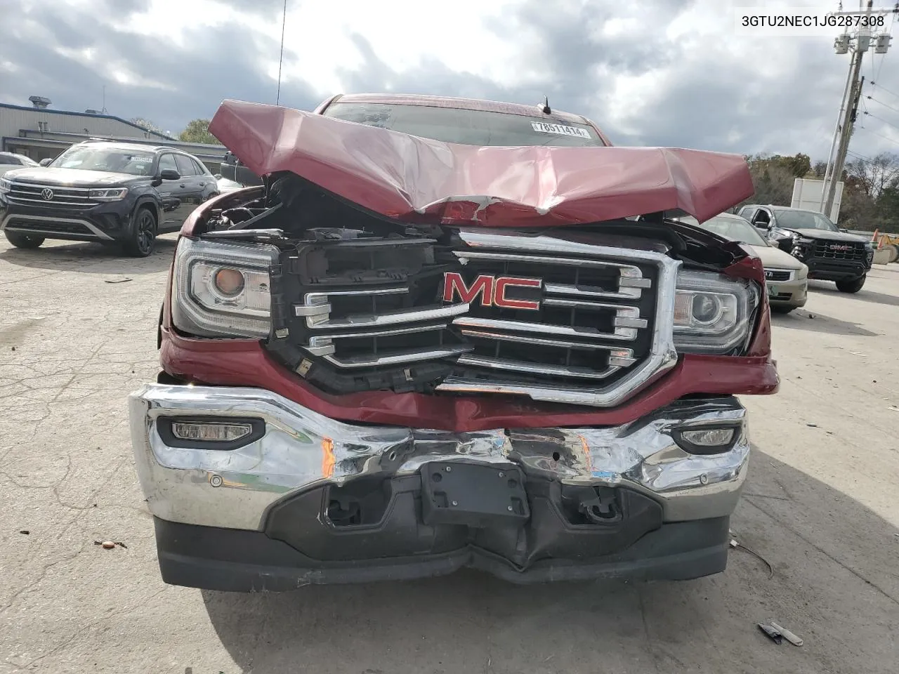 2018 GMC Sierra K1500 Slt VIN: 3GTU2NEC1JG287308 Lot: 78511414