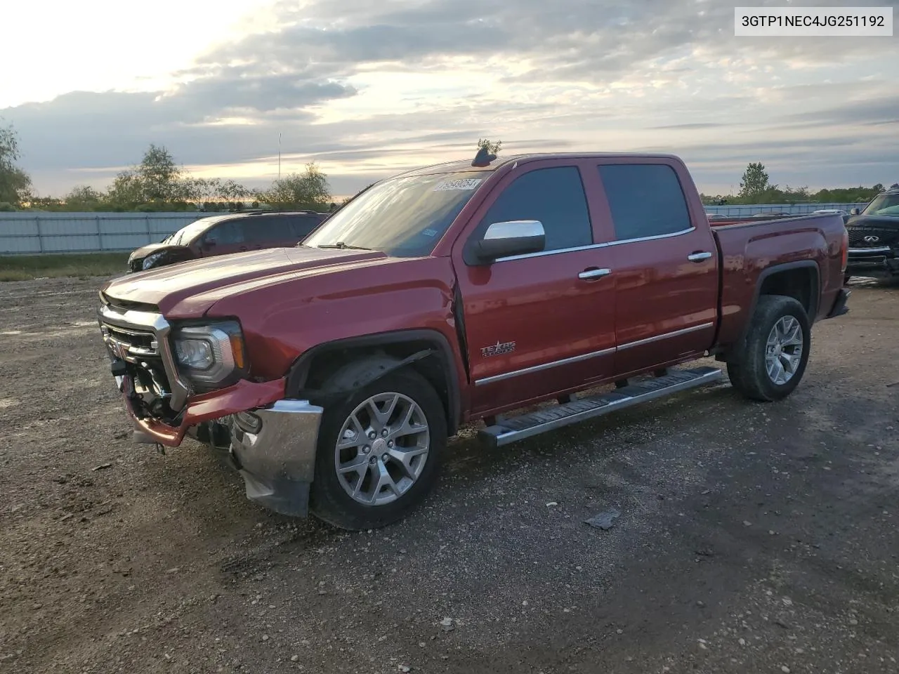 2018 GMC Sierra C1500 Slt VIN: 3GTP1NEC4JG251192 Lot: 79549054