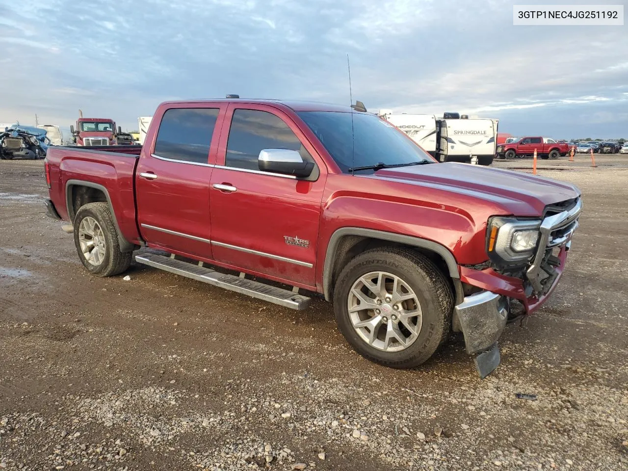 2018 GMC Sierra C1500 Slt VIN: 3GTP1NEC4JG251192 Lot: 79549054