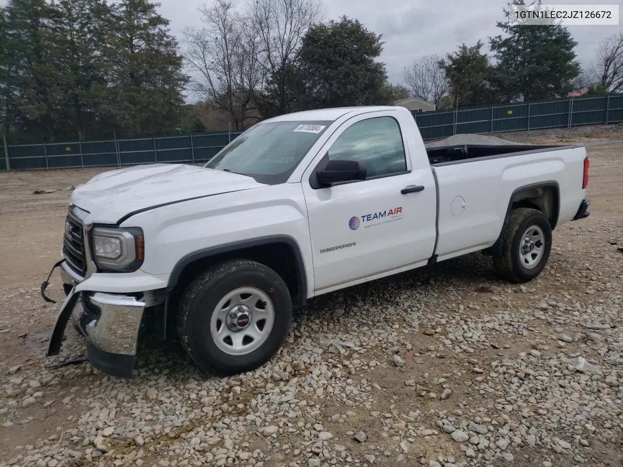 2018 GMC Sierra C1500 VIN: 1GTN1LEC2JZ126672 Lot: 80700884