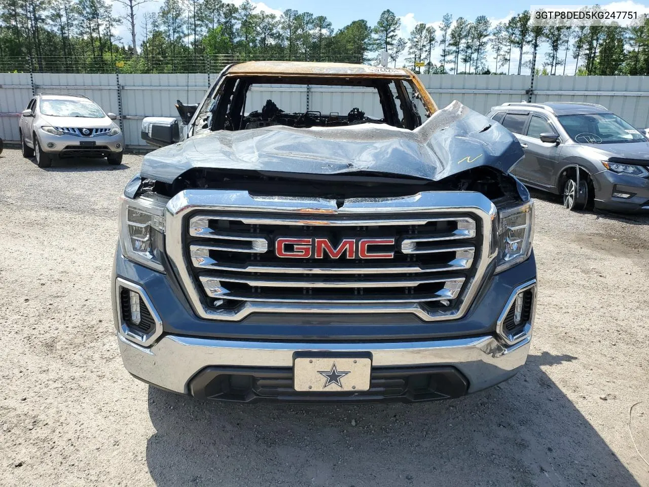 2019 GMC Sierra C1500 Slt VIN: 3GTP8DED5KG247751 Lot: 53244284