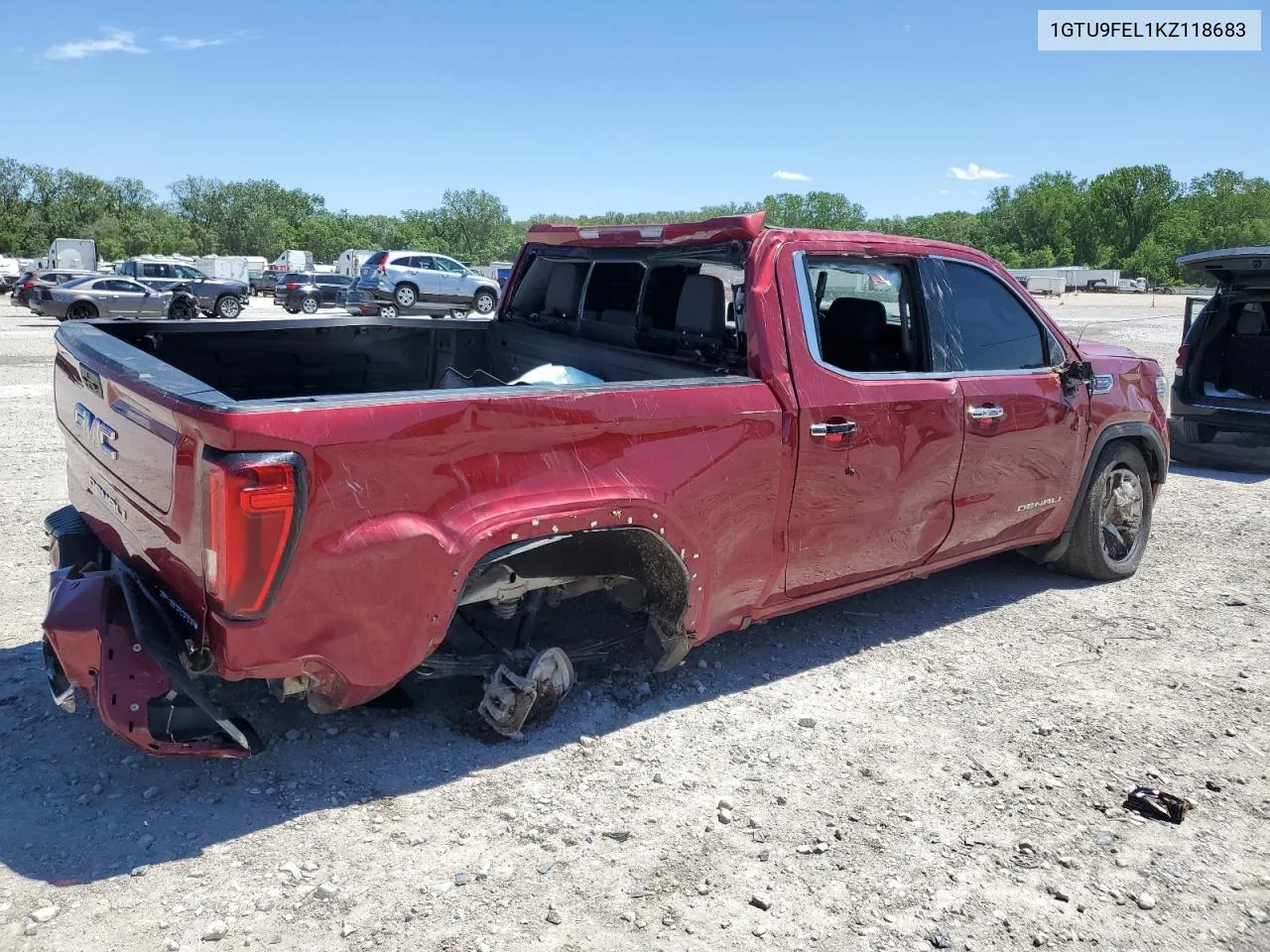 2019 GMC Sierra K1500 Denali VIN: 1GTU9FEL1KZ118683 Lot: 54227044