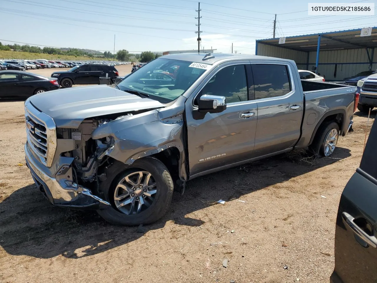 2019 GMC Sierra K1500 Slt VIN: 1GTU9DED5KZ185686 Lot: 66105464