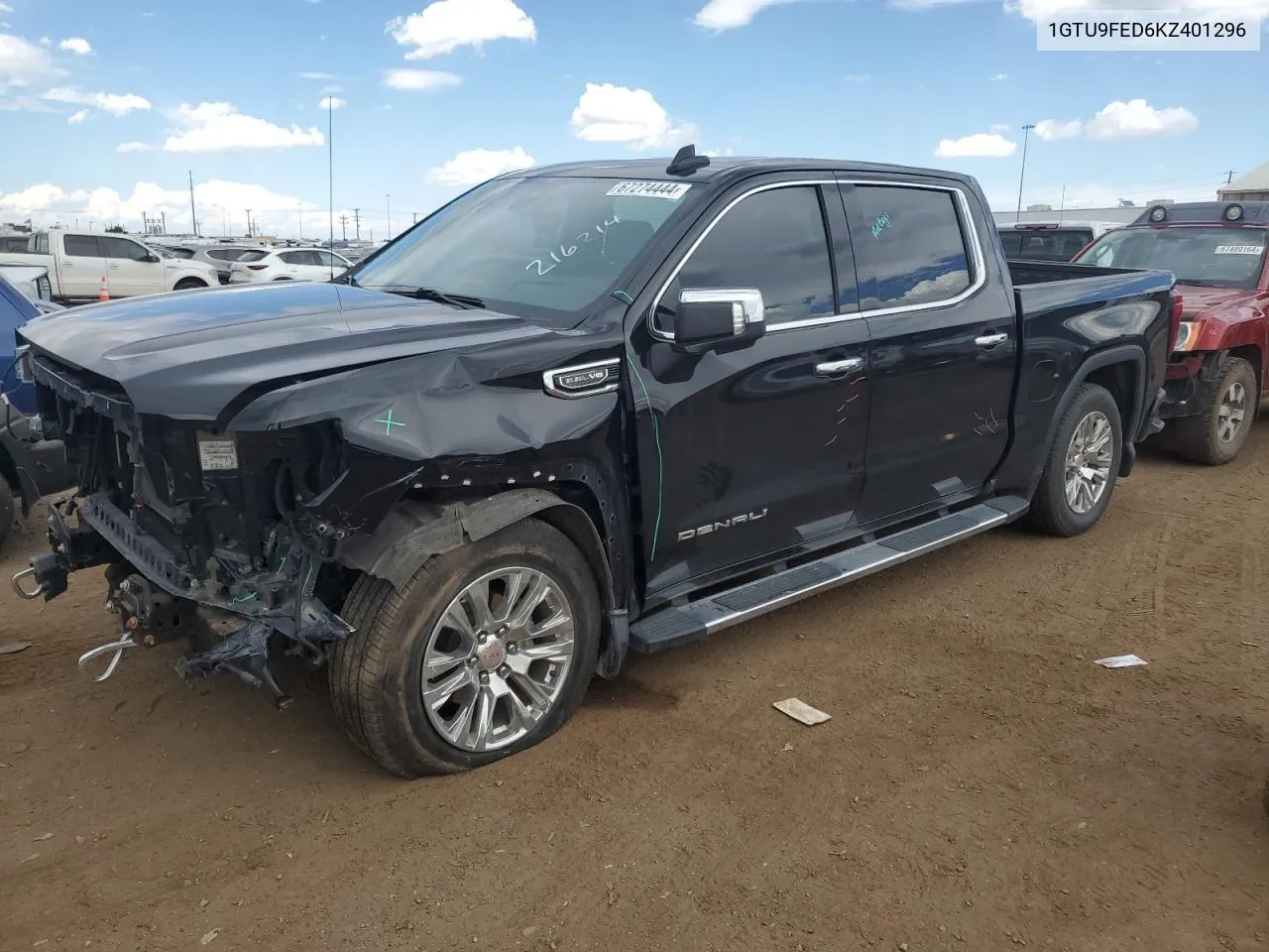 2019 GMC Sierra K1500 Denali VIN: 1GTU9FED6KZ401296 Lot: 67274444