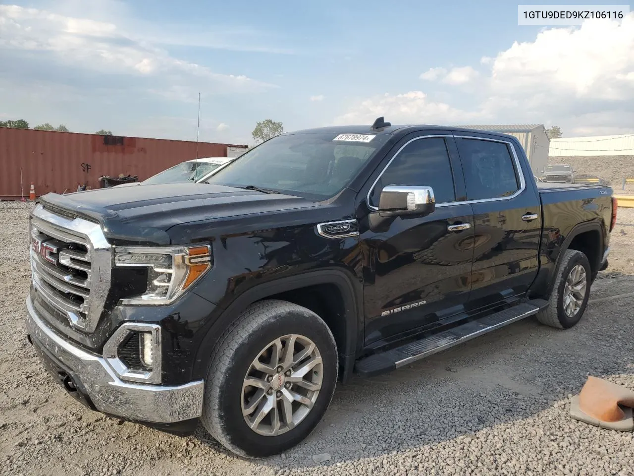 2019 GMC Sierra K1500 Slt VIN: 1GTU9DED9KZ106116 Lot: 67678974