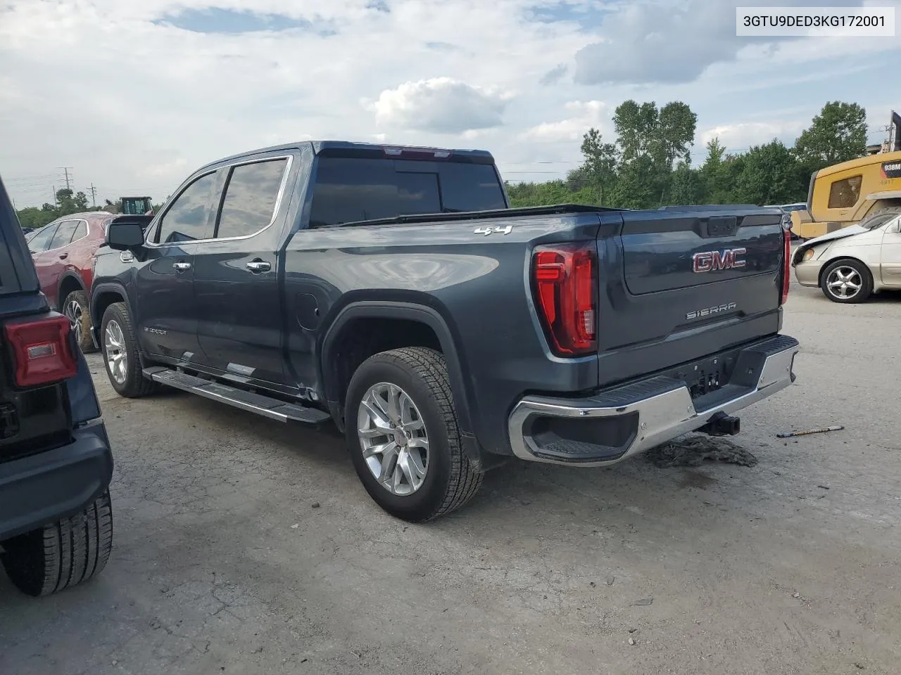 2019 GMC Sierra K1500 Slt VIN: 3GTU9DED3KG172001 Lot: 67996064