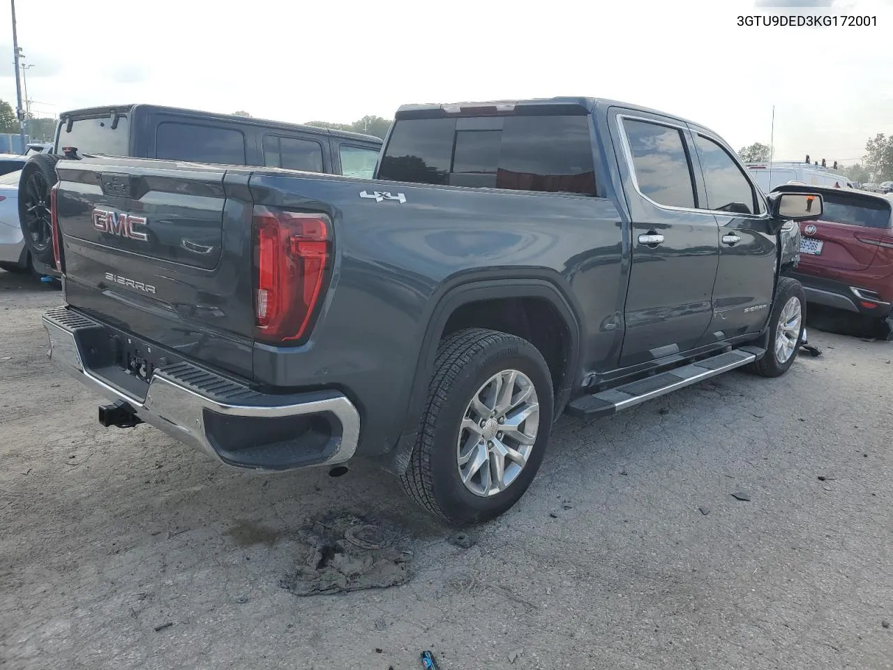 2019 GMC Sierra K1500 Slt VIN: 3GTU9DED3KG172001 Lot: 67996064