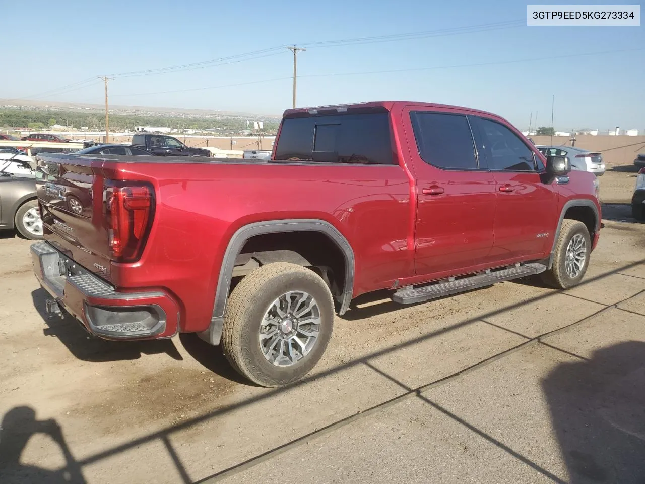 2019 GMC Sierra K1500 At4 VIN: 3GTP9EED5KG273334 Lot: 70040834