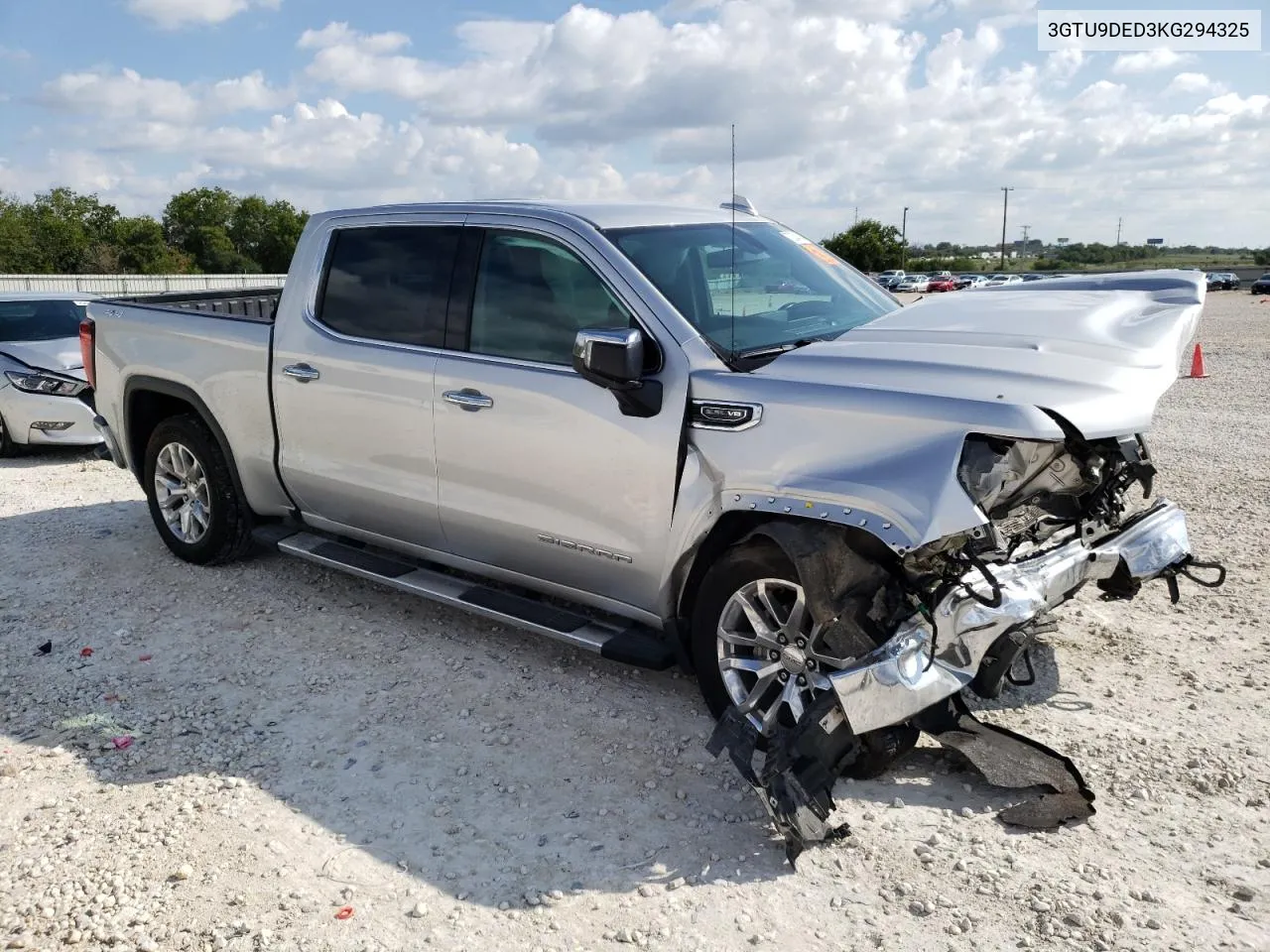 2019 GMC Sierra K1500 Slt VIN: 3GTU9DED3KG294325 Lot: 70384164