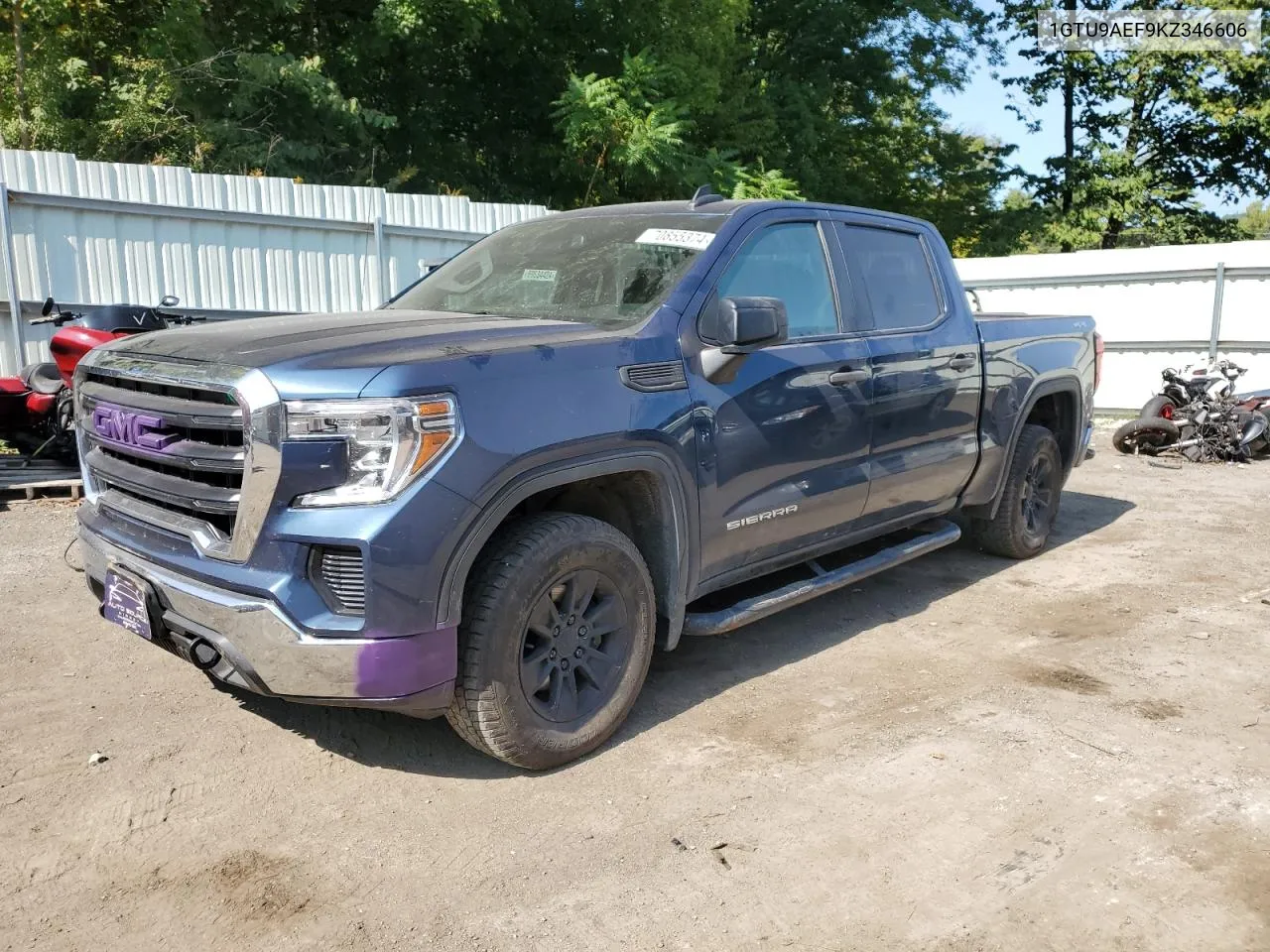 2019 GMC Sierra K1500 VIN: 1GTU9AEF9KZ346606 Lot: 70855374