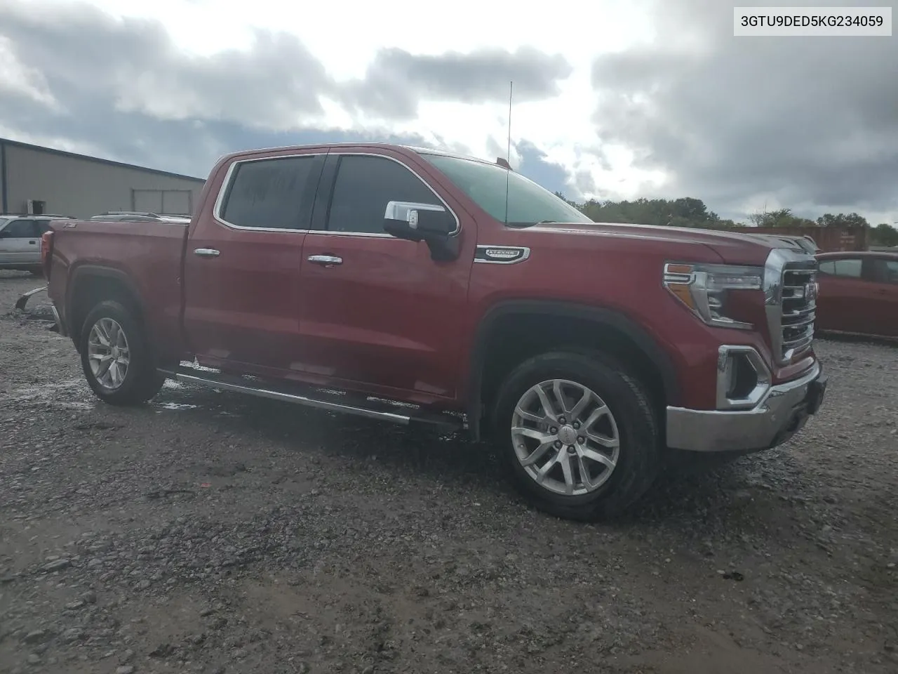 2019 GMC Sierra K1500 Slt VIN: 3GTU9DED5KG234059 Lot: 71219184