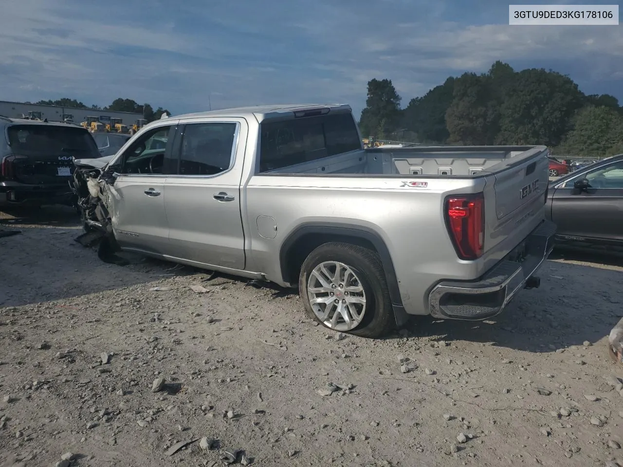 2019 GMC Sierra K1500 Slt VIN: 3GTU9DED3KG178106 Lot: 72622804