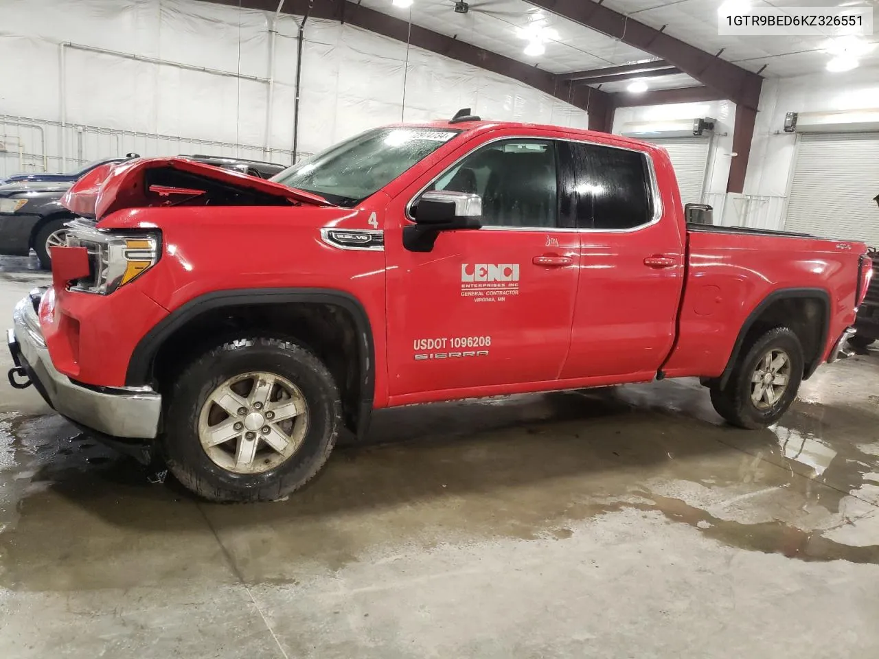 2019 GMC Sierra K1500 Sle VIN: 1GTR9BED6KZ326551 Lot: 72974734