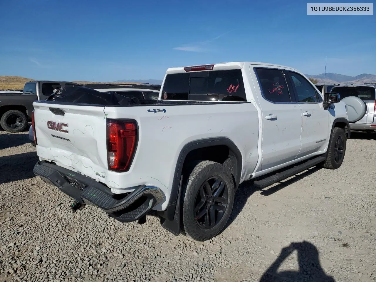 2019 GMC Sierra K1500 Sle VIN: 1GTU9BED0KZ356333 Lot: 73531434