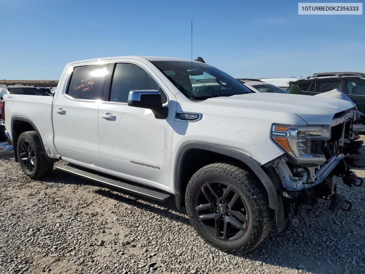 2019 GMC Sierra K1500 Sle VIN: 1GTU9BED0KZ356333 Lot: 73531434