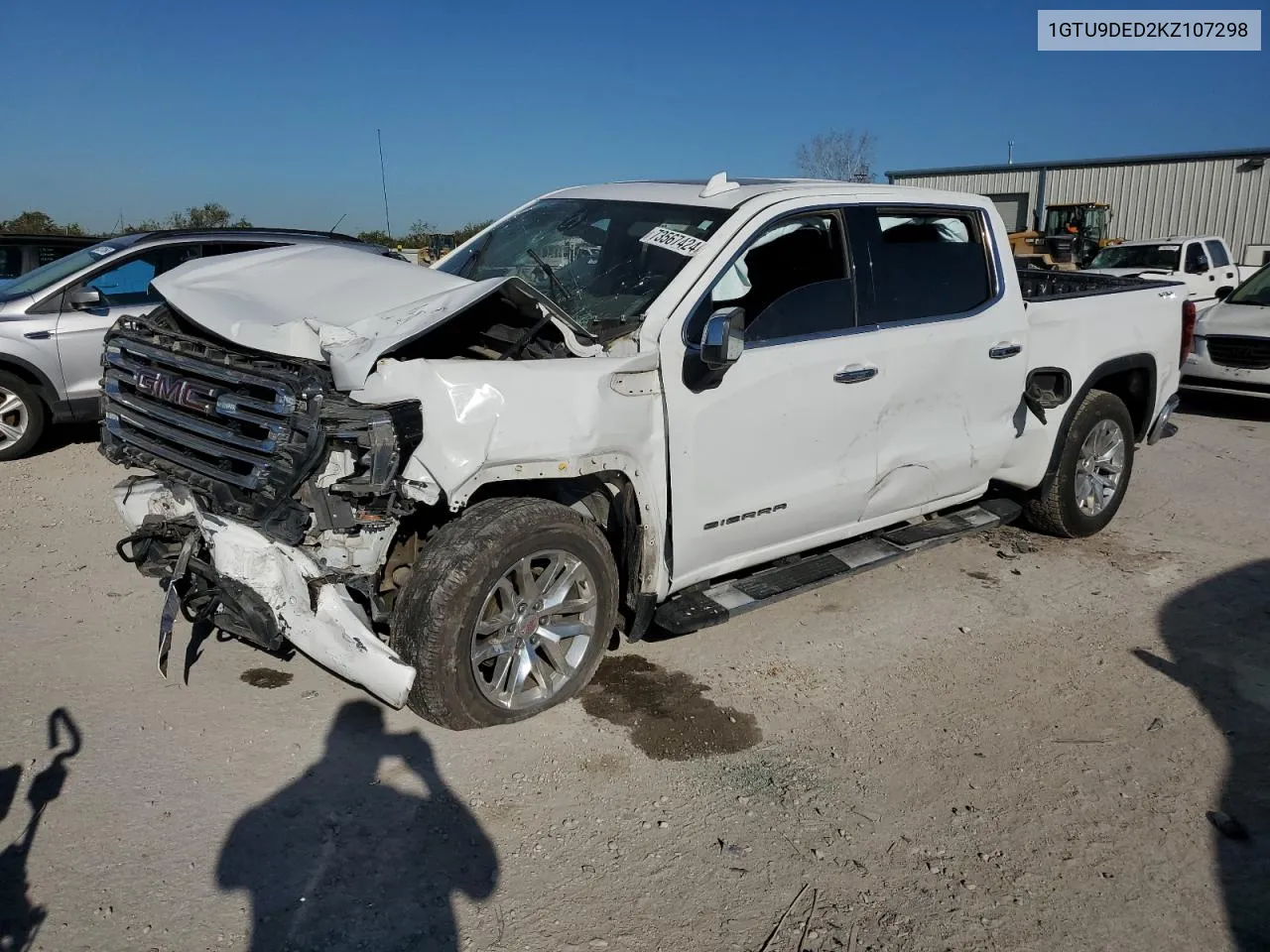 2019 GMC Sierra K1500 Slt VIN: 1GTU9DED2KZ107298 Lot: 73567424