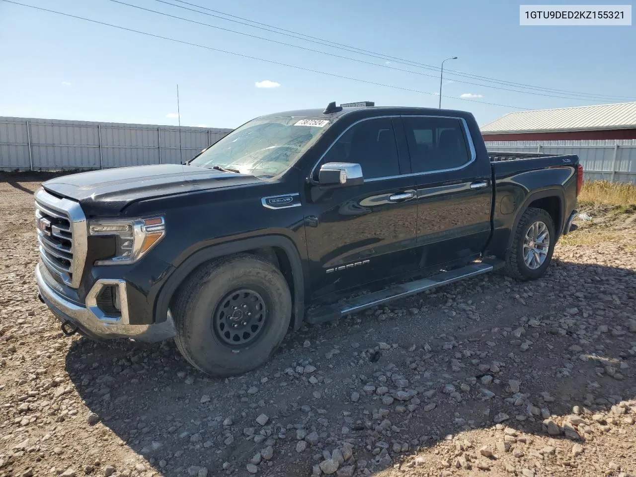 2019 GMC Sierra K1500 Slt VIN: 1GTU9DED2KZ155321 Lot: 73872524