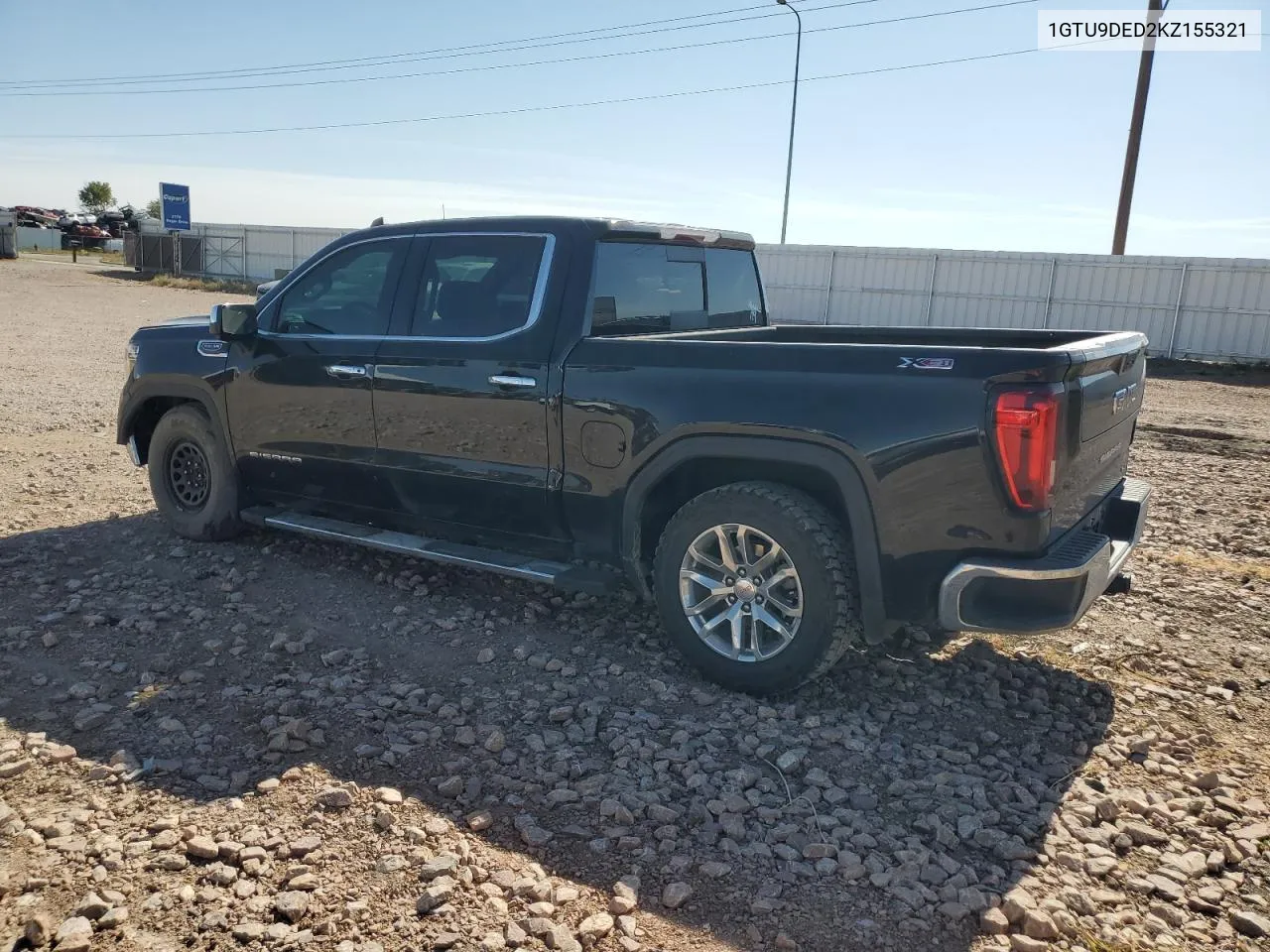 2019 GMC Sierra K1500 Slt VIN: 1GTU9DED2KZ155321 Lot: 73872524