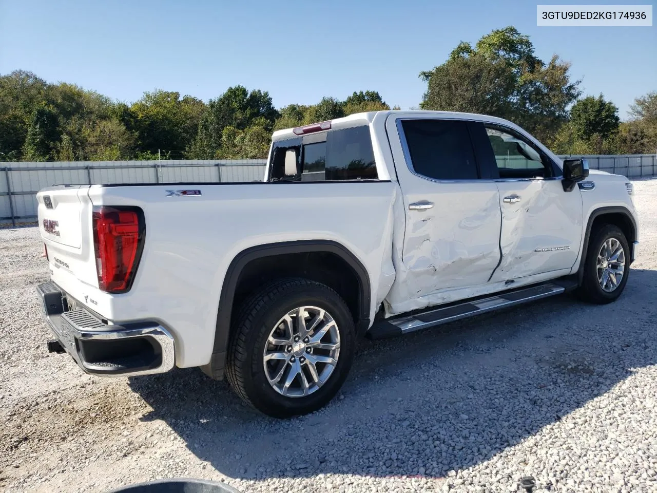 2019 GMC Sierra K1500 Slt VIN: 3GTU9DED2KG174936 Lot: 74469734