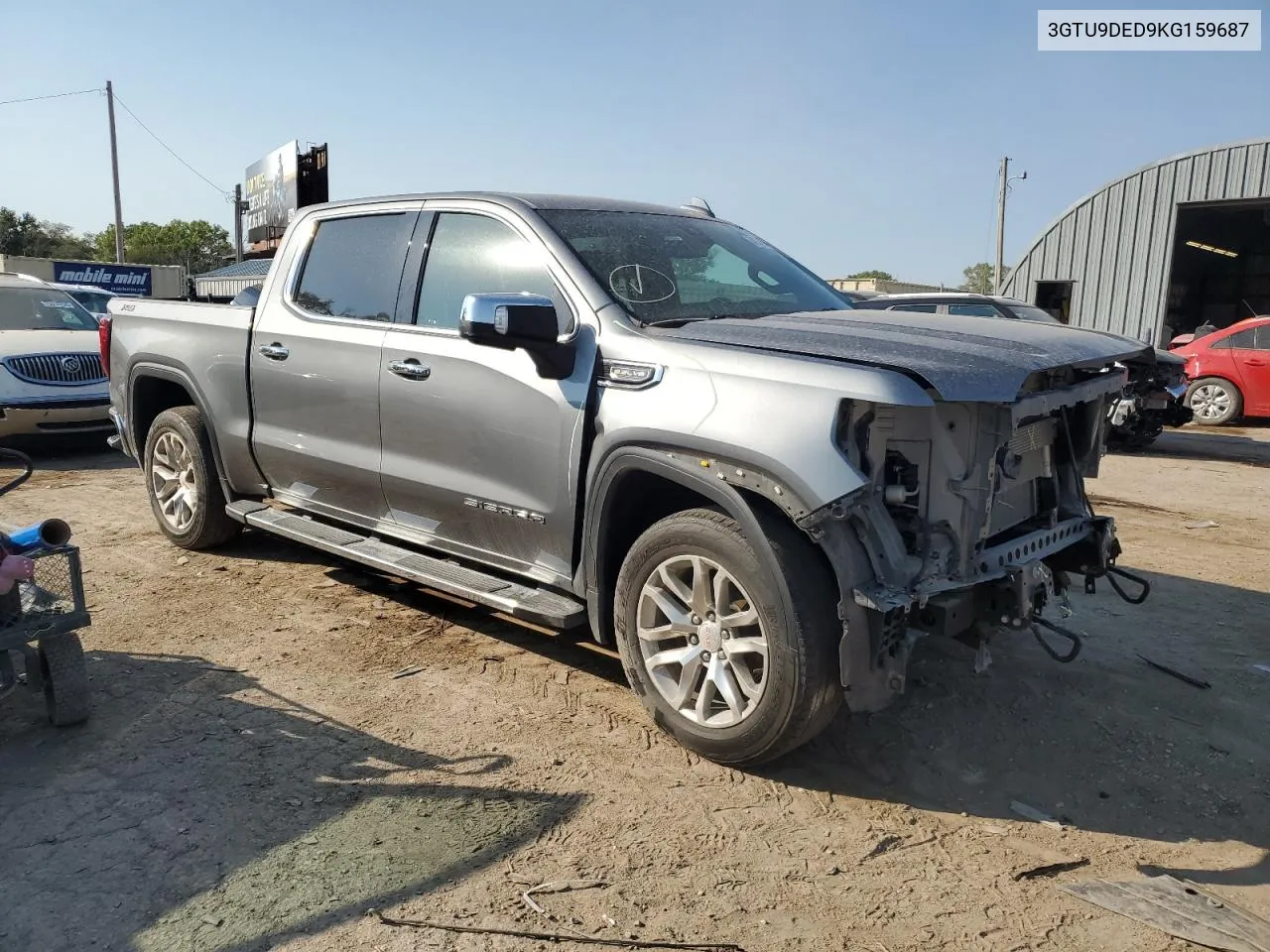 2019 GMC Sierra K1500 Slt VIN: 3GTU9DED9KG159687 Lot: 74536394