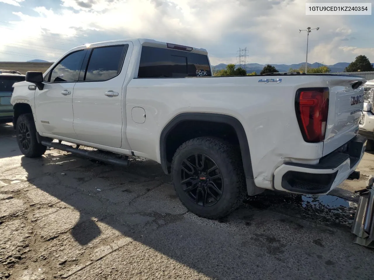 2019 GMC Sierra K1500 Elevation VIN: 1GTU9CED1KZ240354 Lot: 74978024