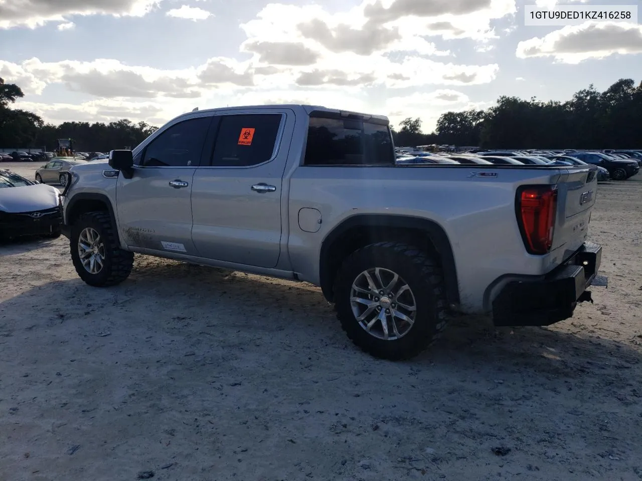 2019 GMC Sierra K1500 Slt VIN: 1GTU9DED1KZ416258 Lot: 75208454