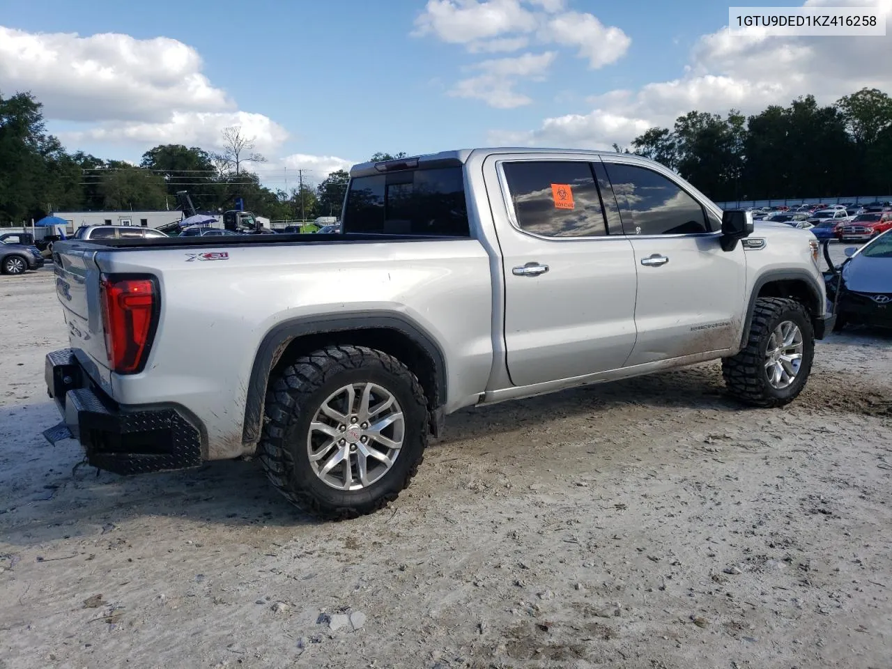 2019 GMC Sierra K1500 Slt VIN: 1GTU9DED1KZ416258 Lot: 75208454