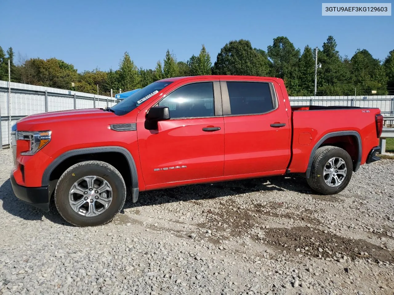 2019 GMC Sierra K1500 VIN: 3GTU9AEF3KG129603 Lot: 75645544