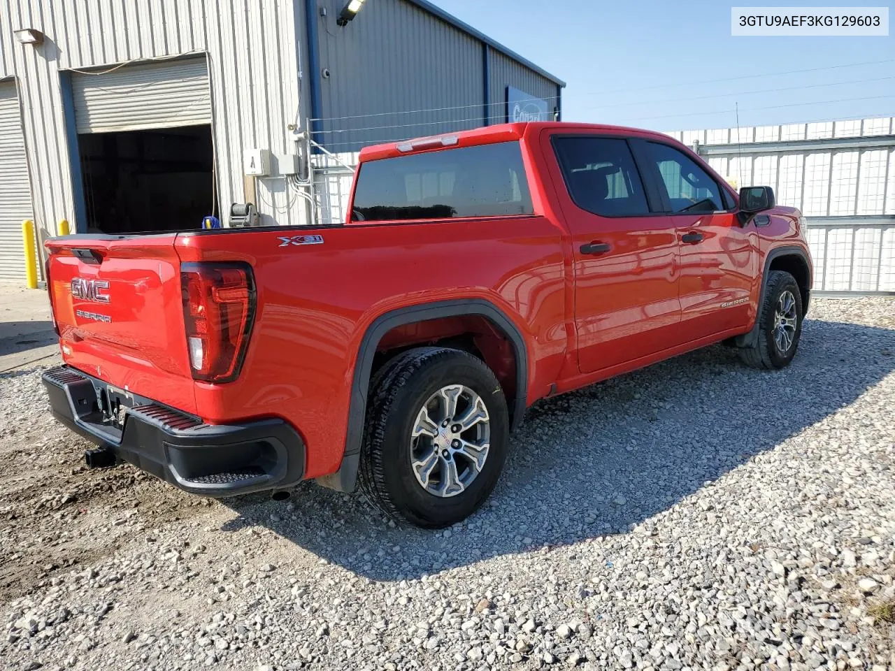 2019 GMC Sierra K1500 VIN: 3GTU9AEF3KG129603 Lot: 75645544