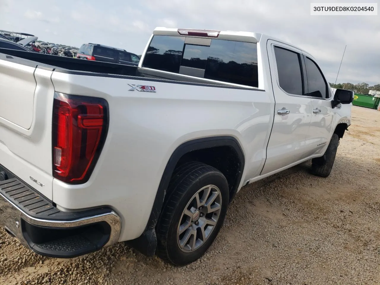 2019 GMC Sierra K1500 Slt VIN: 3GTU9DED8KG204540 Lot: 75711034