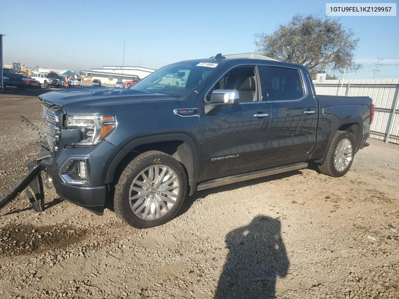 2019 GMC Sierra K1500 Denali VIN: 1GTU9FEL1KZ129957 Lot: 75714984