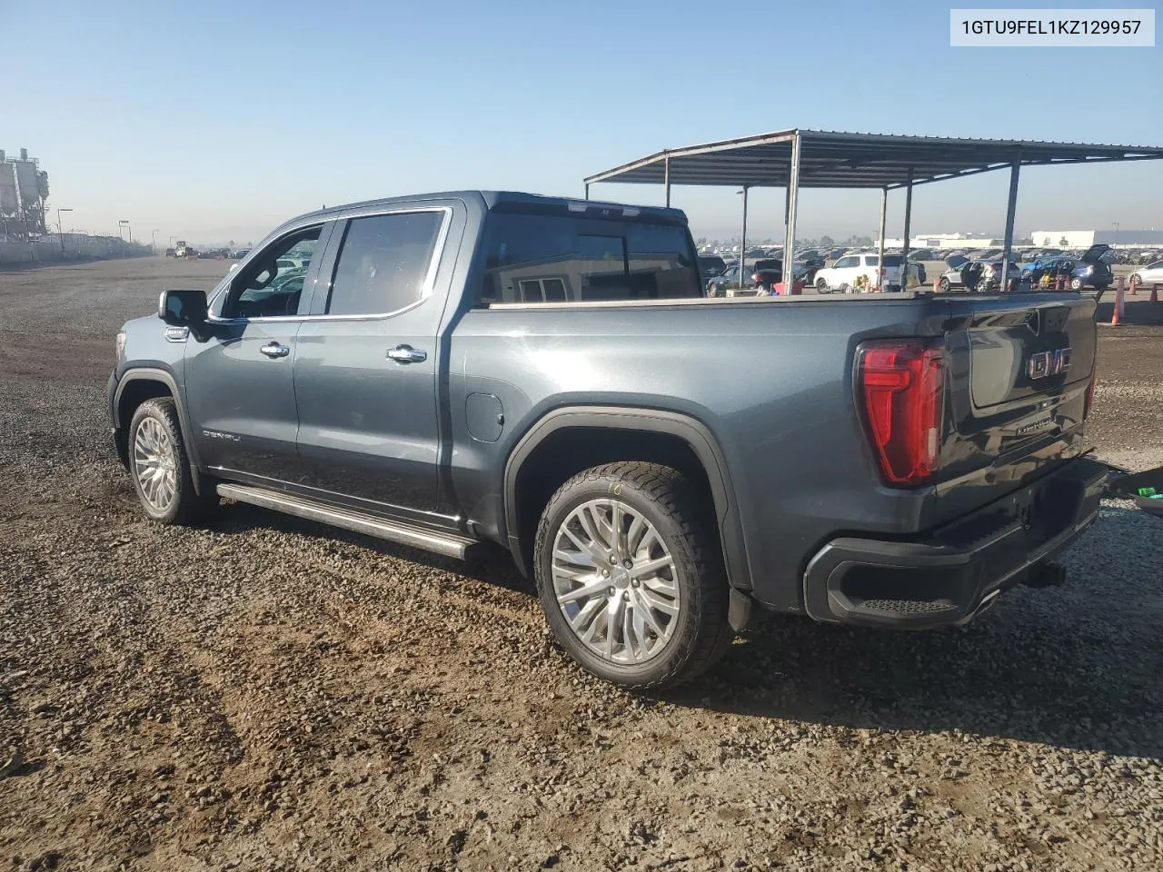 2019 GMC Sierra K1500 Denali VIN: 1GTU9FEL1KZ129957 Lot: 75714984