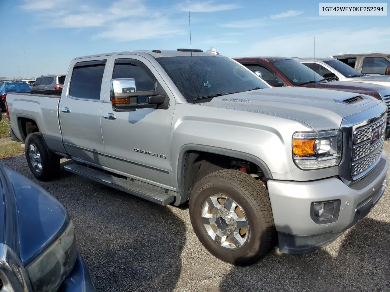 2019 GMC Sierra K3500 Denali VIN: 1GT42WEY0KF252294 Lot: 76052204