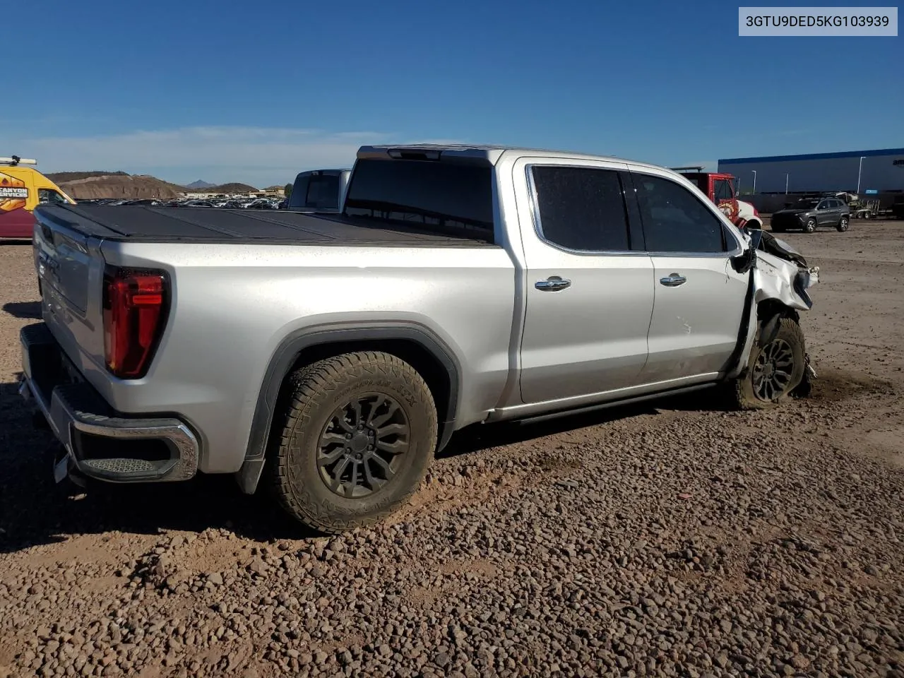 2019 GMC Sierra K1500 Slt VIN: 3GTU9DED5KG103939 Lot: 76354184