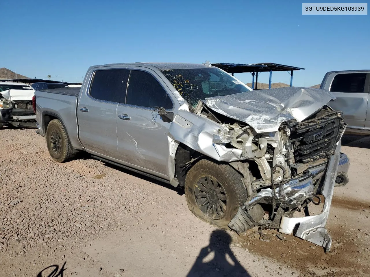 2019 GMC Sierra K1500 Slt VIN: 3GTU9DED5KG103939 Lot: 76354184