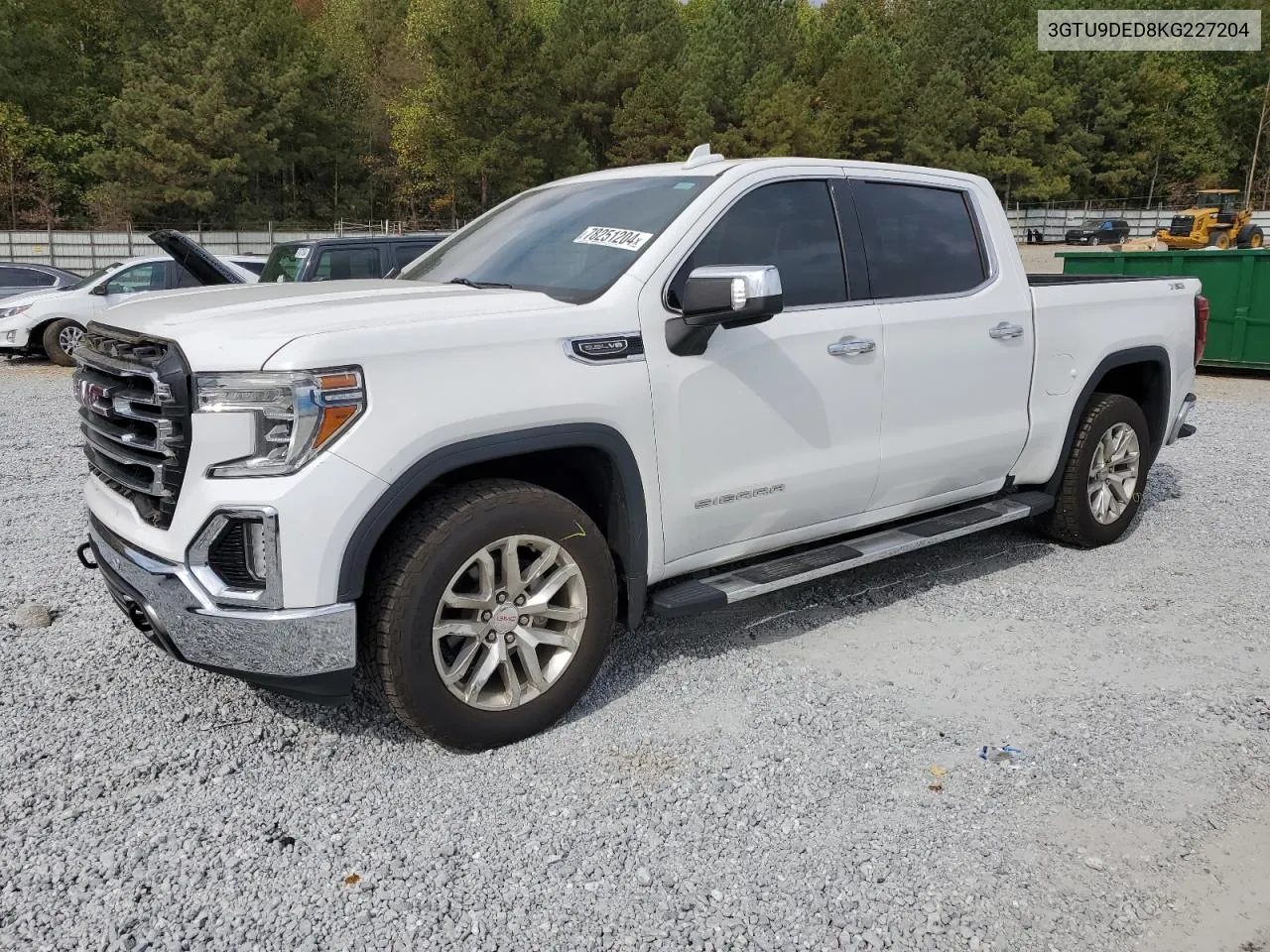 2019 GMC Sierra K1500 Slt VIN: 3GTU9DED8KG227204 Lot: 78251204