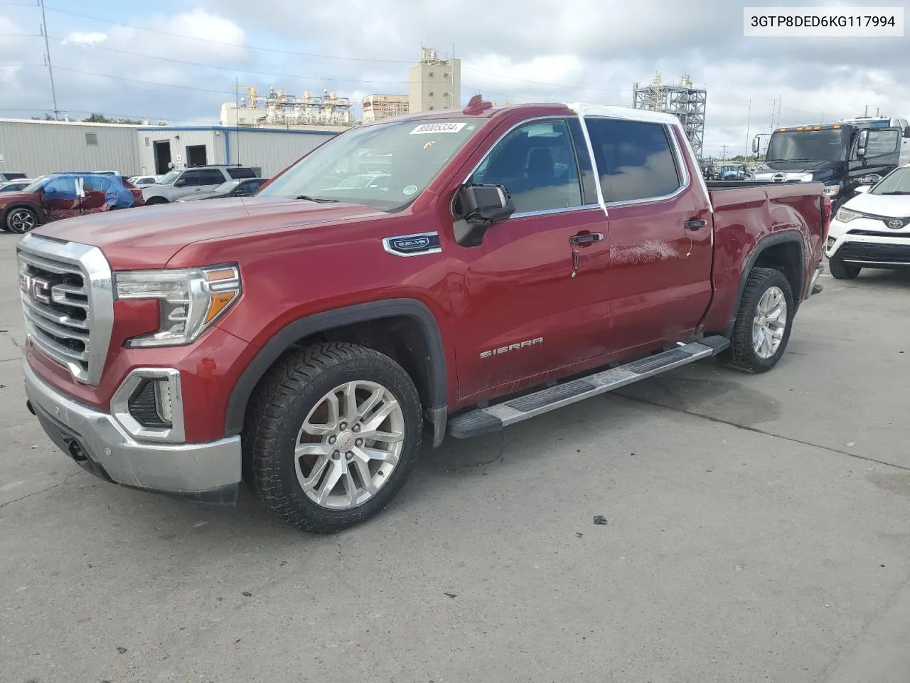 2019 GMC Sierra C1500 Slt VIN: 3GTP8DED6KG117994 Lot: 80005334