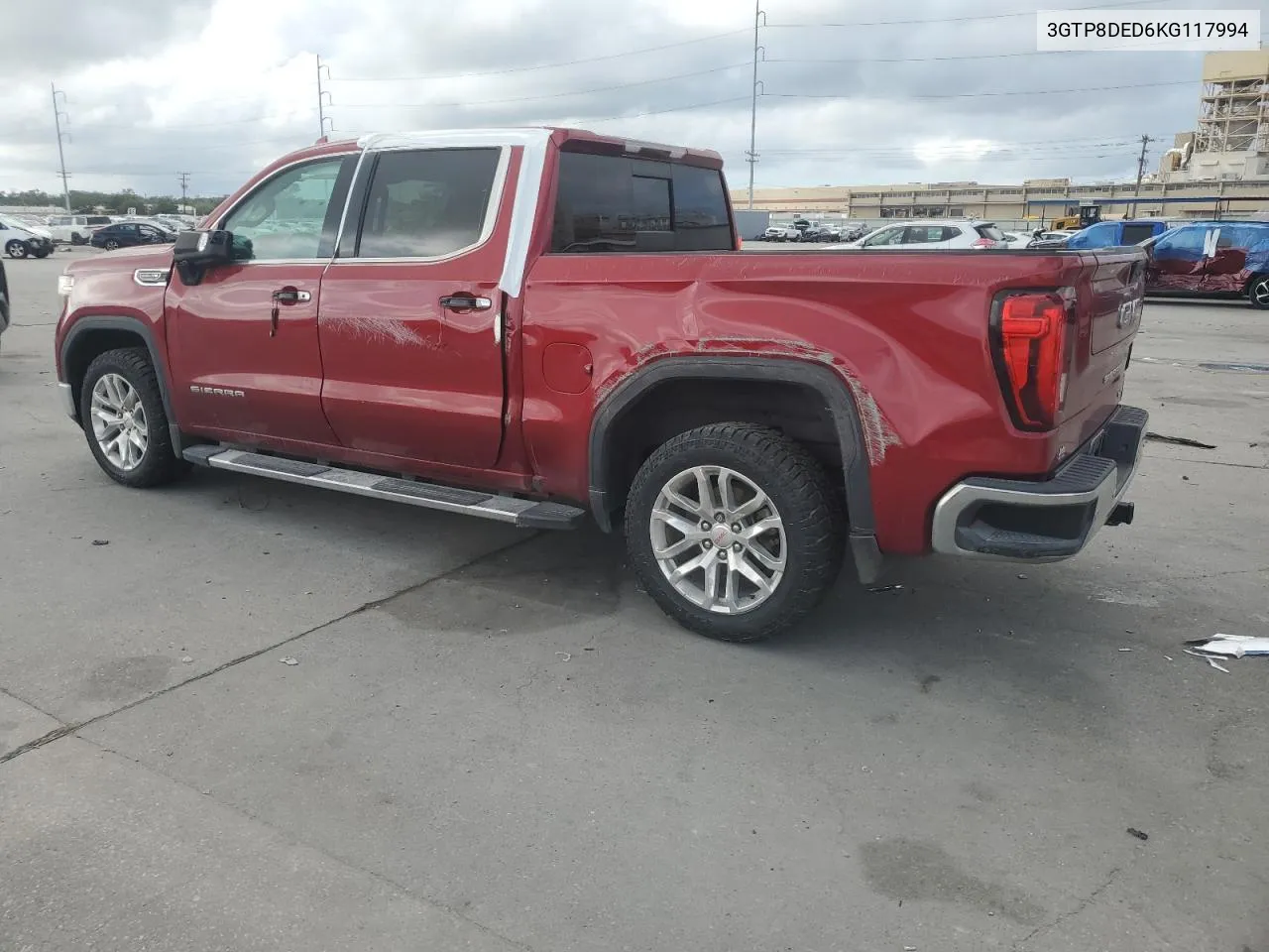 2019 GMC Sierra C1500 Slt VIN: 3GTP8DED6KG117994 Lot: 80005334