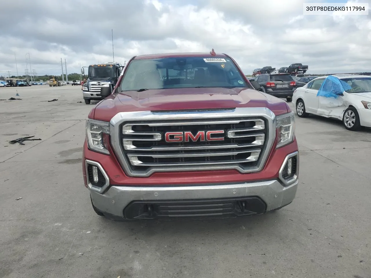 2019 GMC Sierra C1500 Slt VIN: 3GTP8DED6KG117994 Lot: 80005334