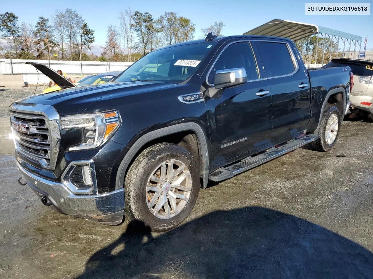 2019 GMC Sierra K1500 Slt VIN: 3GTU9DEDXKG196618 Lot: 80463204